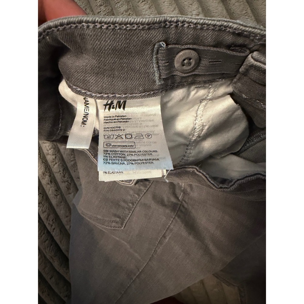 H&M &Denim Boys Grey Skinny Fit Jeans Adjustable Waist Size 11-12Y - Picture 4 of 11